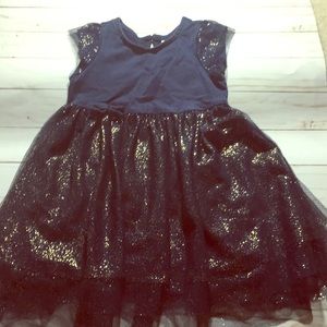 💜Hanna Andersson Navy and Gold Dress PERFECT